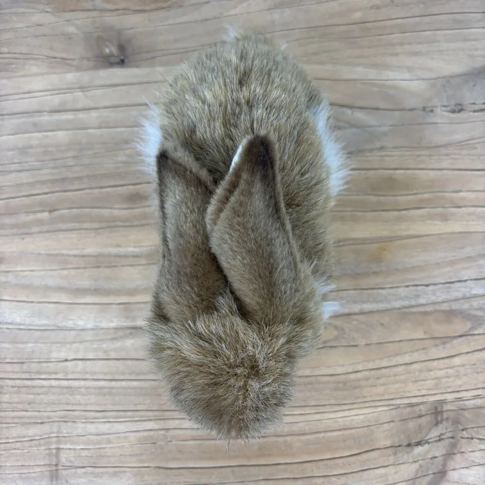 HANSA Rabbit Plush Handcrafted Realistic Bunny 9” Woodland Toy Soft Brown White